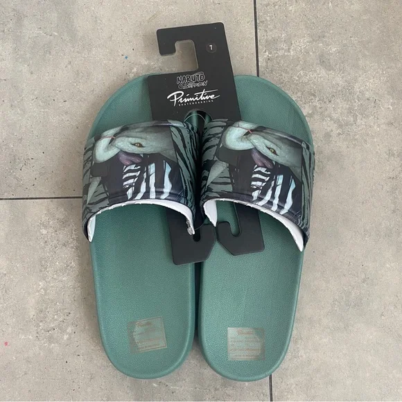 Primitive x Naruto Serpent Slides Anime Primitive X NARUTO Serpent Slides Sage Green Anime - Size 8  main image 4